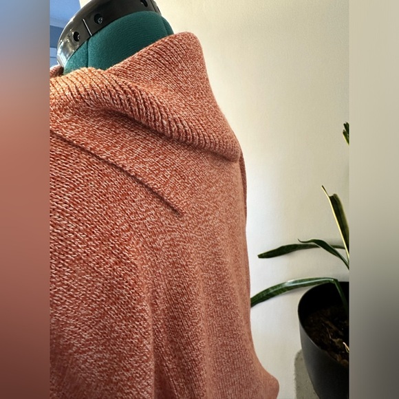 CAbi Foldover Orange Pullover Sweater drop sleeve - Picture 8 of 14